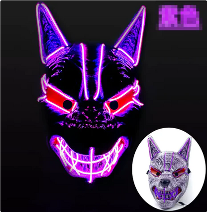 LED Full Face Luminous Halloween Mask